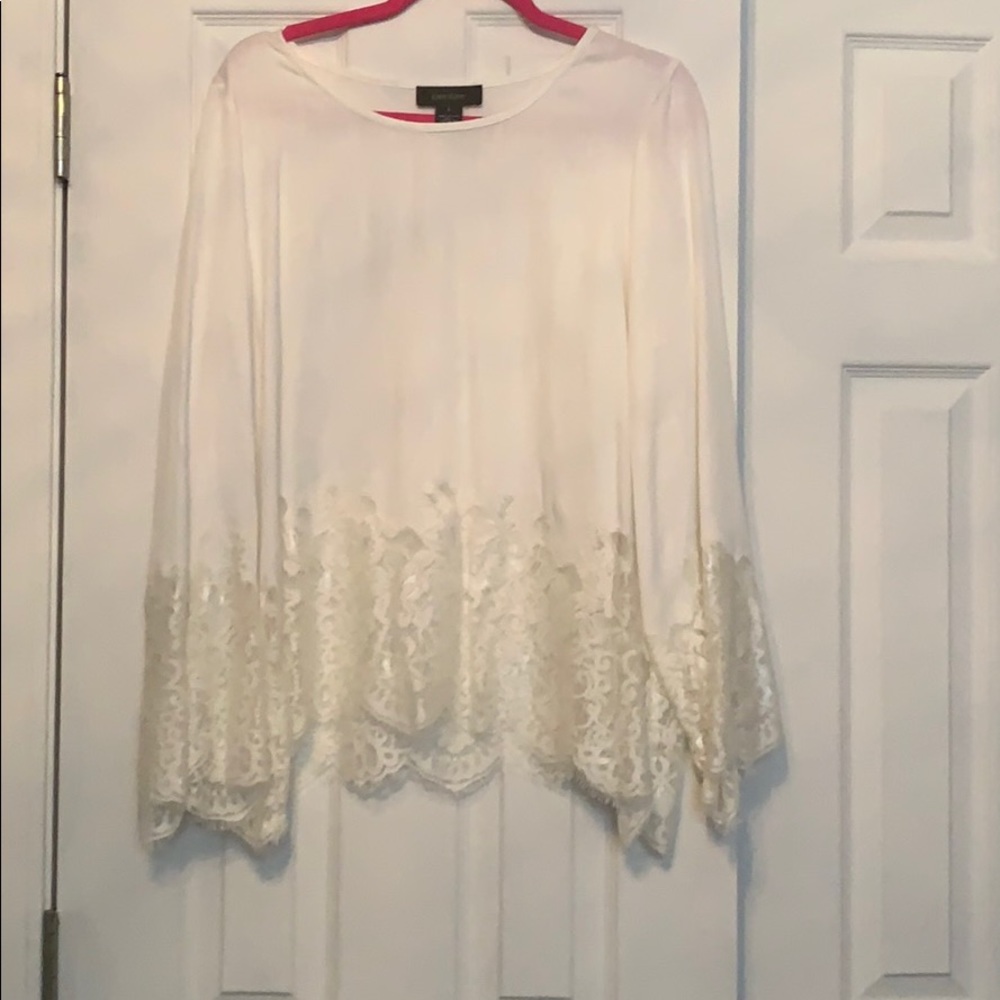 Beautiful lace trim blouse